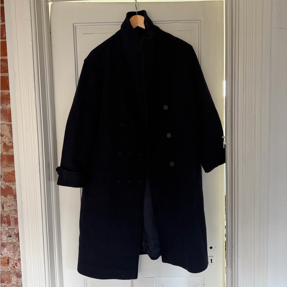 Sandro Paris Wool Navy Coat